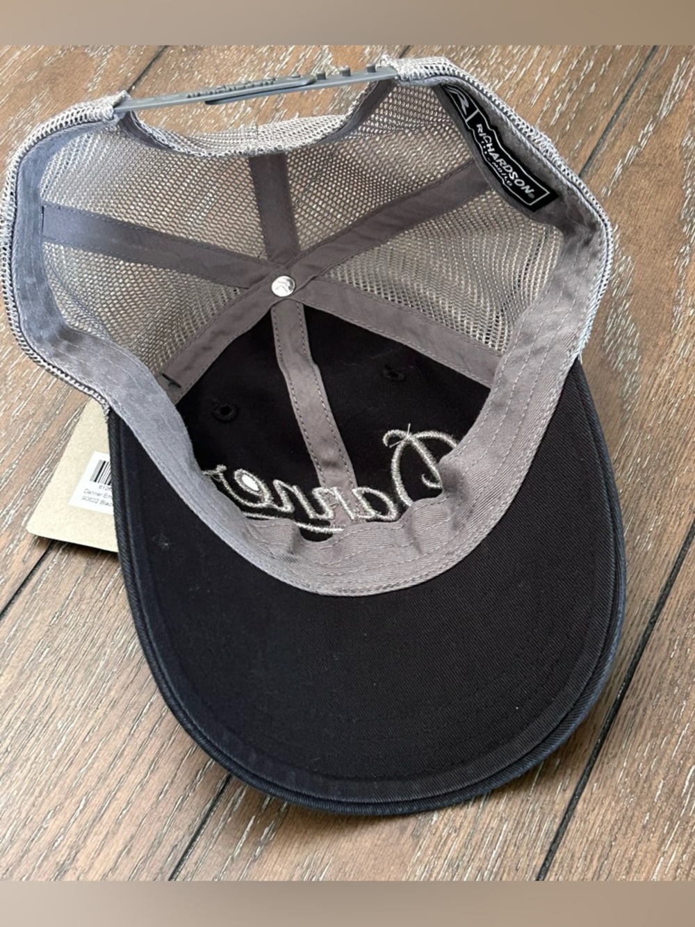 NWT Danner Embroidered Trucker Meshback Adjustable Cap Hat - Black / Charcoal - Picture 6 of 7
